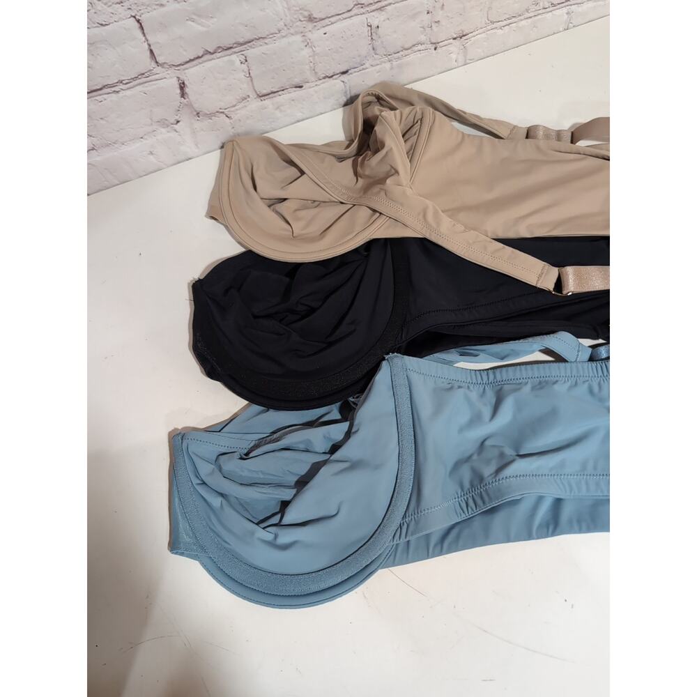 Lot of 3 ThirdLove 24/7 Classic Second Skin 40E Underwire Bras Black Nude Blue - Picture 7 of 7